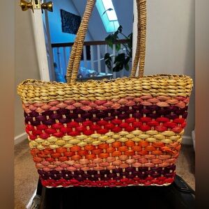 Btb straw beach bag